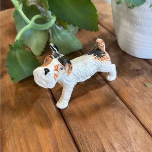 Mid Century Priceline Ceramic White hair fox Terrier Dog Figurine Japan